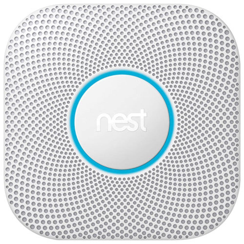 Google Nest Protect 2nd Gen Wired Smoke & CO Alarm with Voice Alerts and Phone Notifications