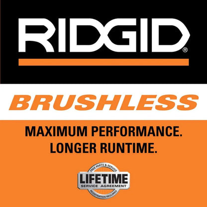 RIDGID 18V Brushless Cordless 4-1/2 in. Paddle Switch Angle Grinder with (2) 4.0 Ah Batteries, Charger, and Bag R86047B-AC93044SBN