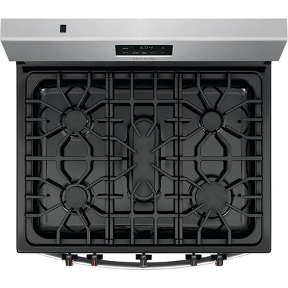 Frigidaire 30 in. 5 Burner Freestanding Gas Range in Stainless Steel FCRG3052AS