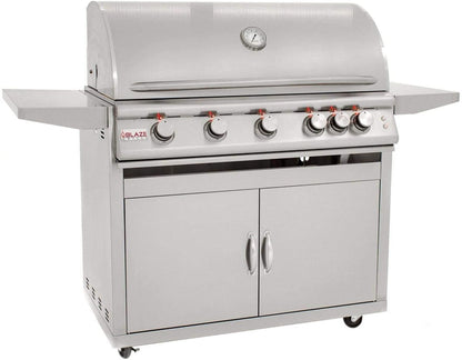 Blaze Freestanding Grill with Lights (BLZ-5LTE2-LP-BLZ-5-CART), 40-inch, Propane Gas