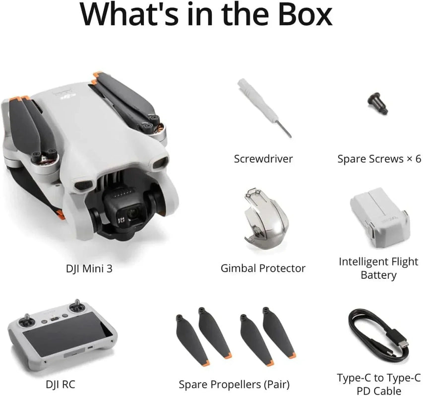 DJI Mini 3, Drones with Camera for Adults 4K, 38-min Flight Time, up to 32800ft (10km) Video Transmission, True Vertical Shooting, GPS Auto Return Integrated, Mini Drone with Camera for Beginners