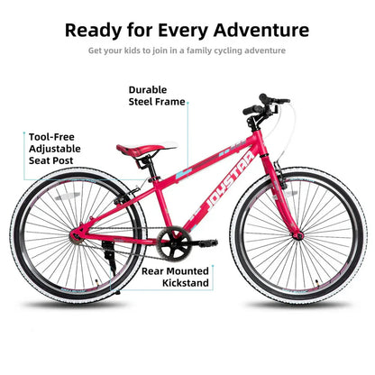JOYSTAR Lubbock 20" 24" Kids Mountain Bike Single Speed Bicycle