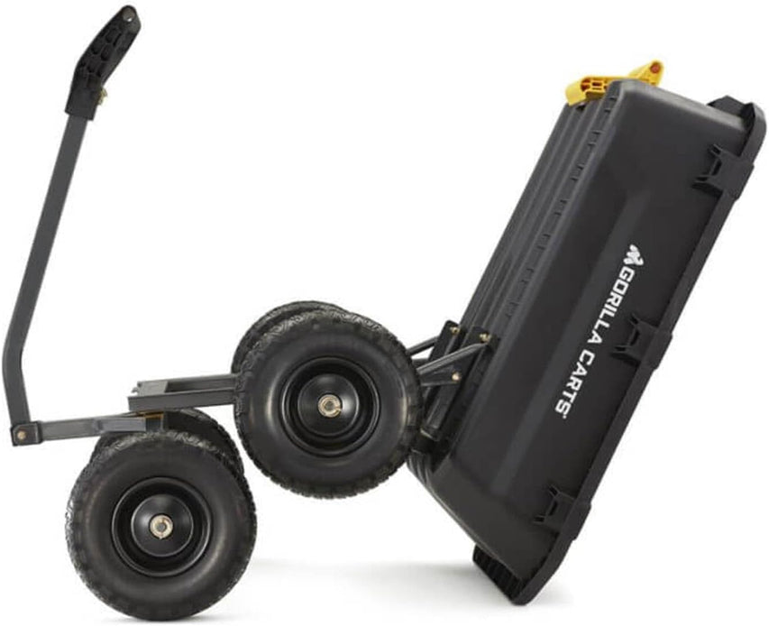 7GCG-NF Heavy-Duty Poly Dump Garden Cart with No-Flat Tires, 7 Cubic Feet, 1200-Pound Capacity, Black, Amazon Exclusive