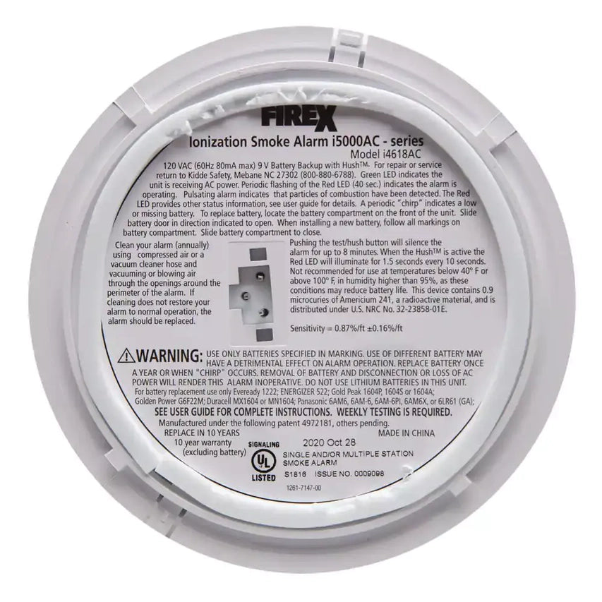 Firex 4 Pack Hardwired Smoke Detector with Ionization Sensor