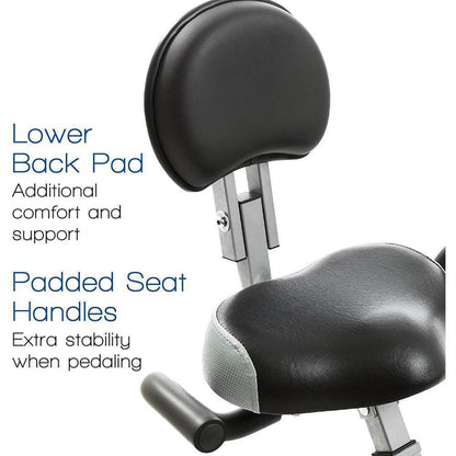XTerra Fitness FB350 Folding Exercise Bike, Silver