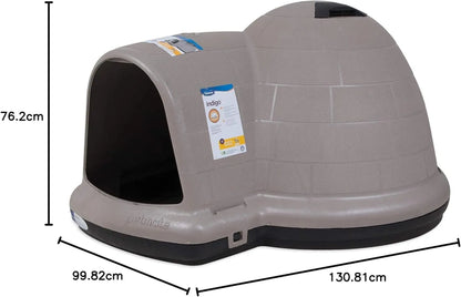 Petmate Indigo Dog House (Igloo Dog House, Made in USA with 90% Recycled Materials, All Weather Protection Pet Shelter) for XL Dogs 90 to 125 pounds, Made in USA