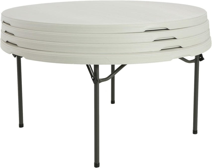 Lifetime 5' Round Folding Table (4 Pack), Commercial Grade, White