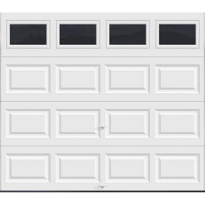 Clopay Classic Insulated Garage Door 97 ft, R-Value 6.5, White with Plain Window